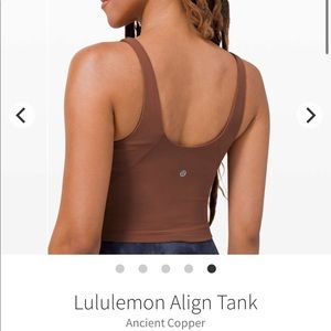 Lulu align tank - ancient copper sz 6